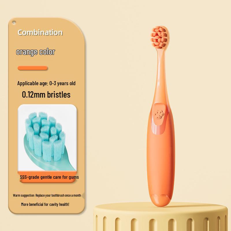 

Children s Soft Bristle Toothbrush for Ages 0-12, Infant to Child, Dual Speed