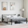 VidaXL Bed Frames Black Steel 160 X 200 Cm