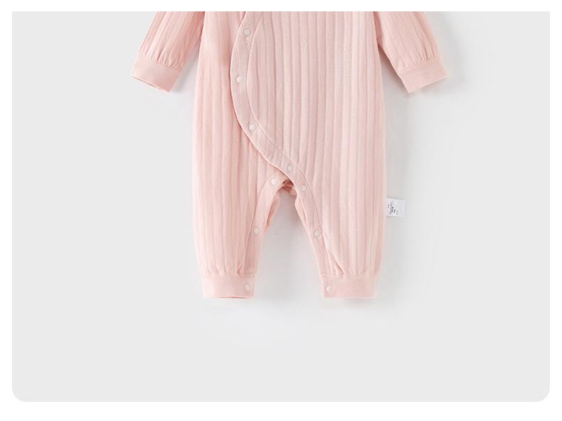 Unisex Pure Cotton Newborn Long Sleeve Bodysuit for Spring and Autumn