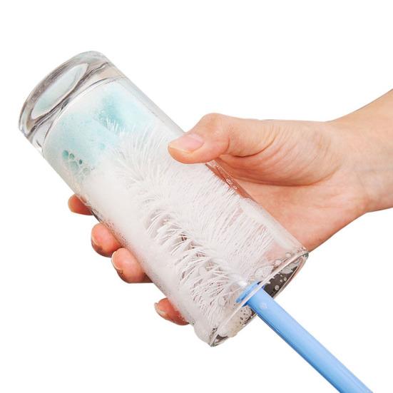 Bottiglia Tazza Spugna Spazzola Tubo di Vetro Detergente Retrattile Strumento di Pulizia della Cucina
