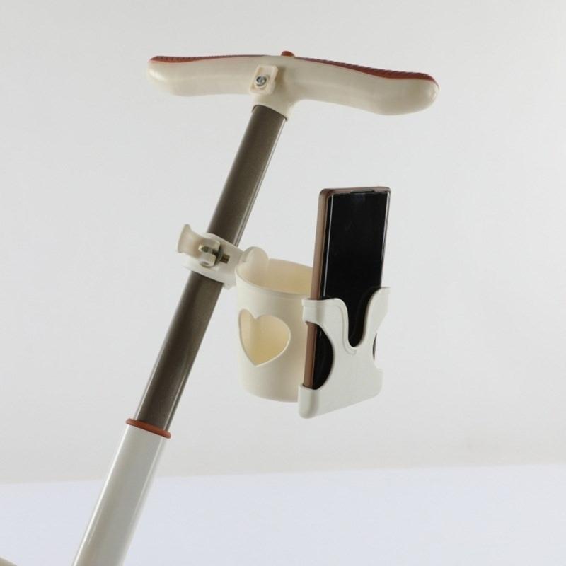 Multifunctional Baby Strollers Accessory Water Cup Holder Easy Mount Phone Stand Bracket for Easy Shopping and Walking