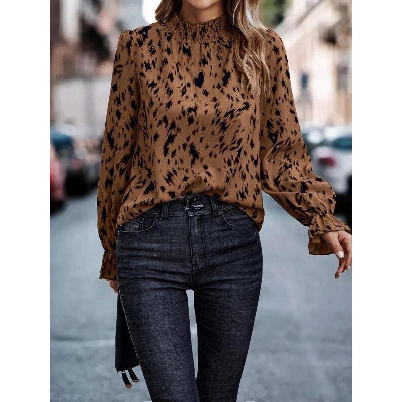 Women's Long Sleeved Shirt New Autumn and Winter Pullover Long Sleeved Semi High Neck Women's Clothing Inner and Outer Shirts