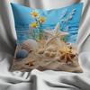 Pillowcases Decorated with Beach Shells and Starfish