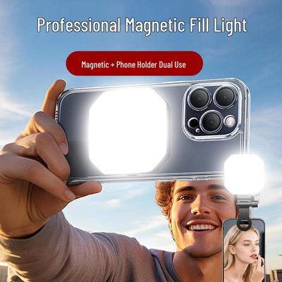 F01 Magnetyczna RGB Kieszonkowa Lampa LED do Streamingu na Żywo i Fotografii