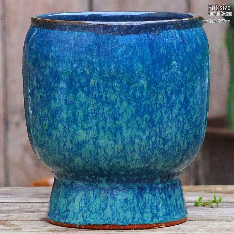 Large Coarse Ceramic Succulent Pot: Tall, Breathable, for Bougainvillea & Birds of Paradise