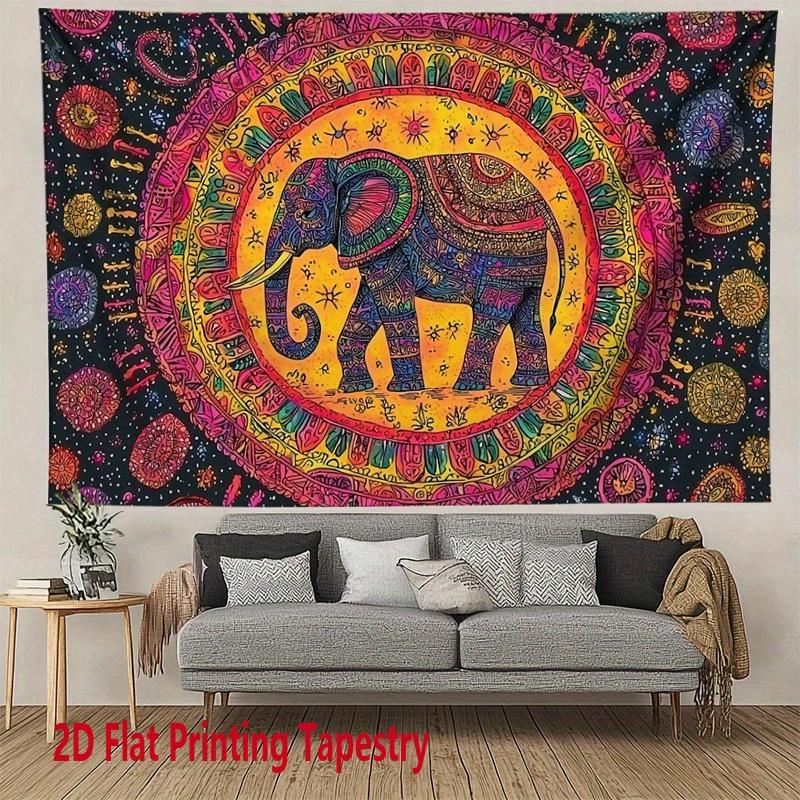 Mantra is of ethnic style Digital printing polyester wall tapestry suitable for use in living rooms bedrooms offices bars party