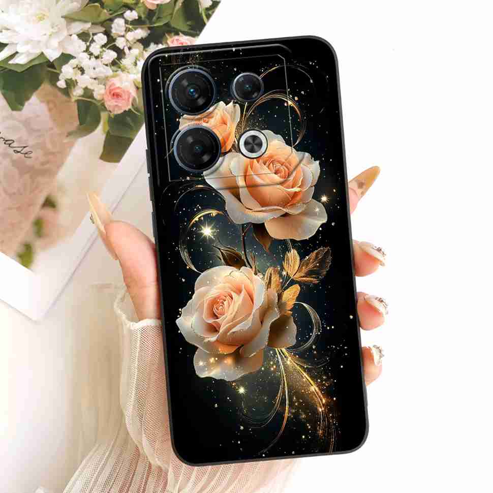 Pour Infinix GT 10 Pro 5G X6739 Étui Mode Fleurs Colorées Complète Housse Souple en Silicone Pour Infinix GT 10Pro 10 pro 5G Étuis de Téléphone
