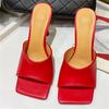 Fashion New Square Toe High Heels Sandals Women Fashion Open Toe Slipper Women's Sandals Summer Designer Mules Shoes Women