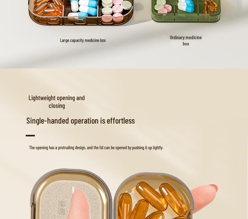 Compact 7-Day Japanese Pill Organizer with Three-Daily Dose Reminder