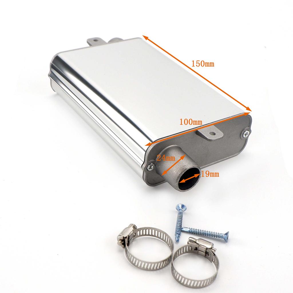 24mm Muffler Silencer S Curved Air Diesel Parking Heater Exhaust Pipe Aluminum Alloy Small Medium Large For Car Truck Camper VAN