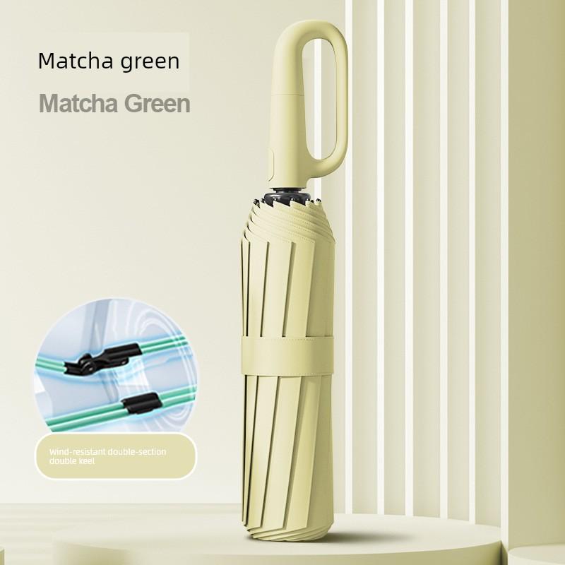 Fully Automatic Ring-Lock Umbrella, Enlarged, Thickened, and Reinforced, Specifically for Students, Foldable, Dual-Use for Sun and Rain, for Men and