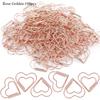 100pcs Mini Heart Shaped Paper Clips Cute Metal Clips for Office School Journaling Scrapbooking Document Organization Projects