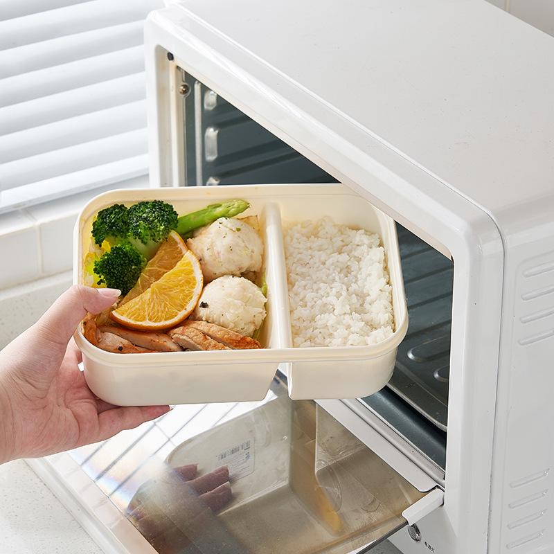 Microwaveable Bento Lunch Box with Utensils & Dressing Container