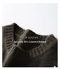 Women's Pure Cashmere Embroidered Sweater - Round Neck, Drop Shoulder, Long Sleeves, Autumn/Winter Knit Pullover