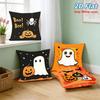 1pc Halloween Pumpkin Headed Ghost Print Polyester Pillowcase Home Decor Pillowcase Car Sofa Cushion Cover Home Halloween Decor 45x45cm