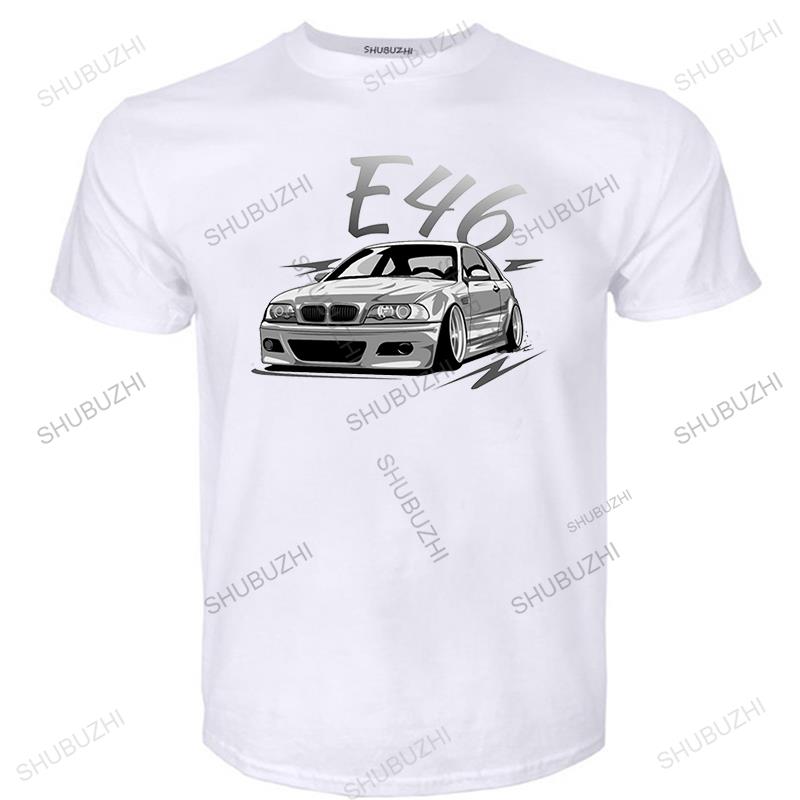 Herre Luksus Bomulls T-skjorte Menn O-hals T-skjorter Hot Sale Klassisk Bil E46 E60 E61 Løse Topper for Ham Pluss Størrelse T-skjorte