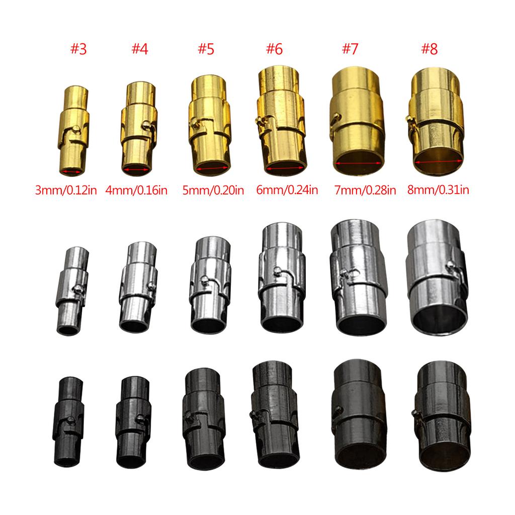 10 Pieces Stylish Magnetic Clasps Cord End Caps Leathers Rope Necklace Bracelet Accessories Perfect for Jewelry Making