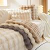 Warm Pink Plush Sofa Towel Soft Rabbit Winter Thickened Sofa Cover Cloth Non-slip Universal Pillowcover Home Protective Mat