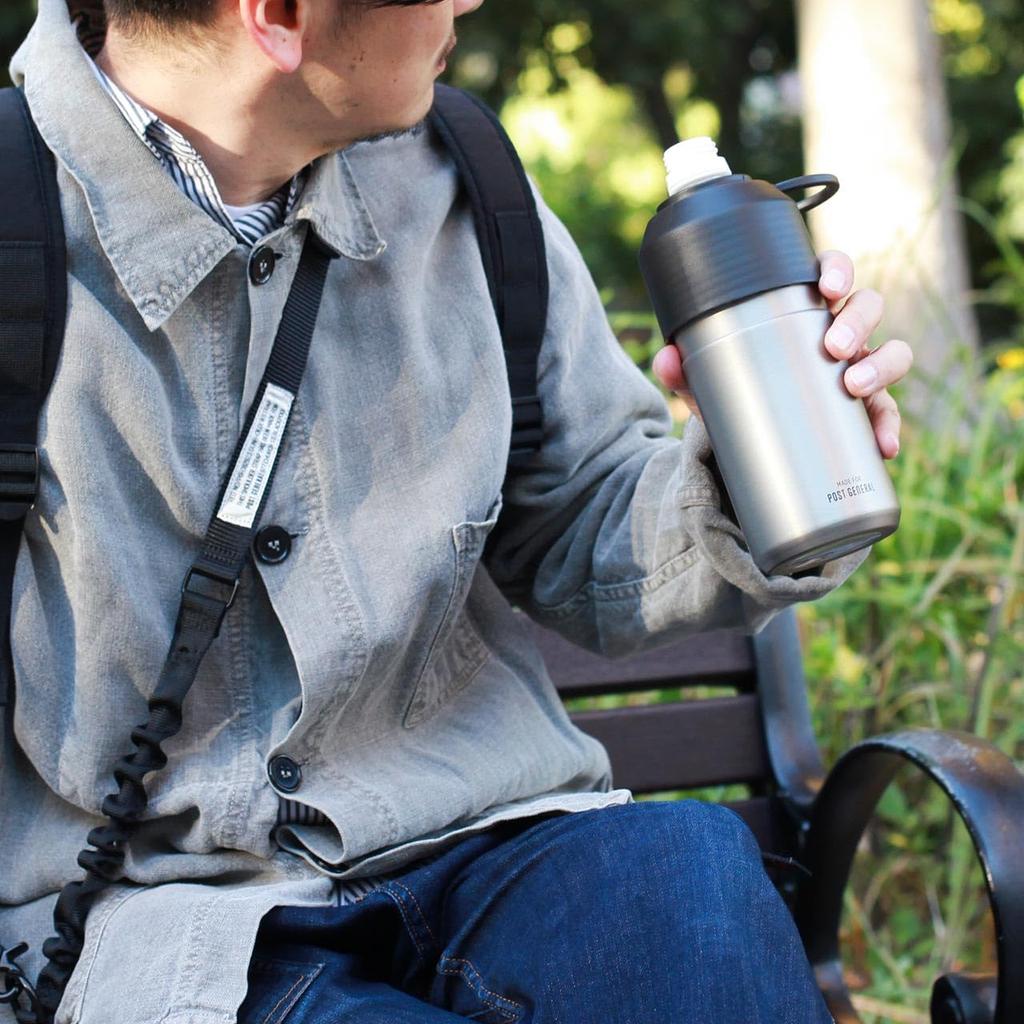 POST GENERAL Water Bottle Holder with Warranty [Official Manufacturer] Double-Wall Manufacturer's (Black)