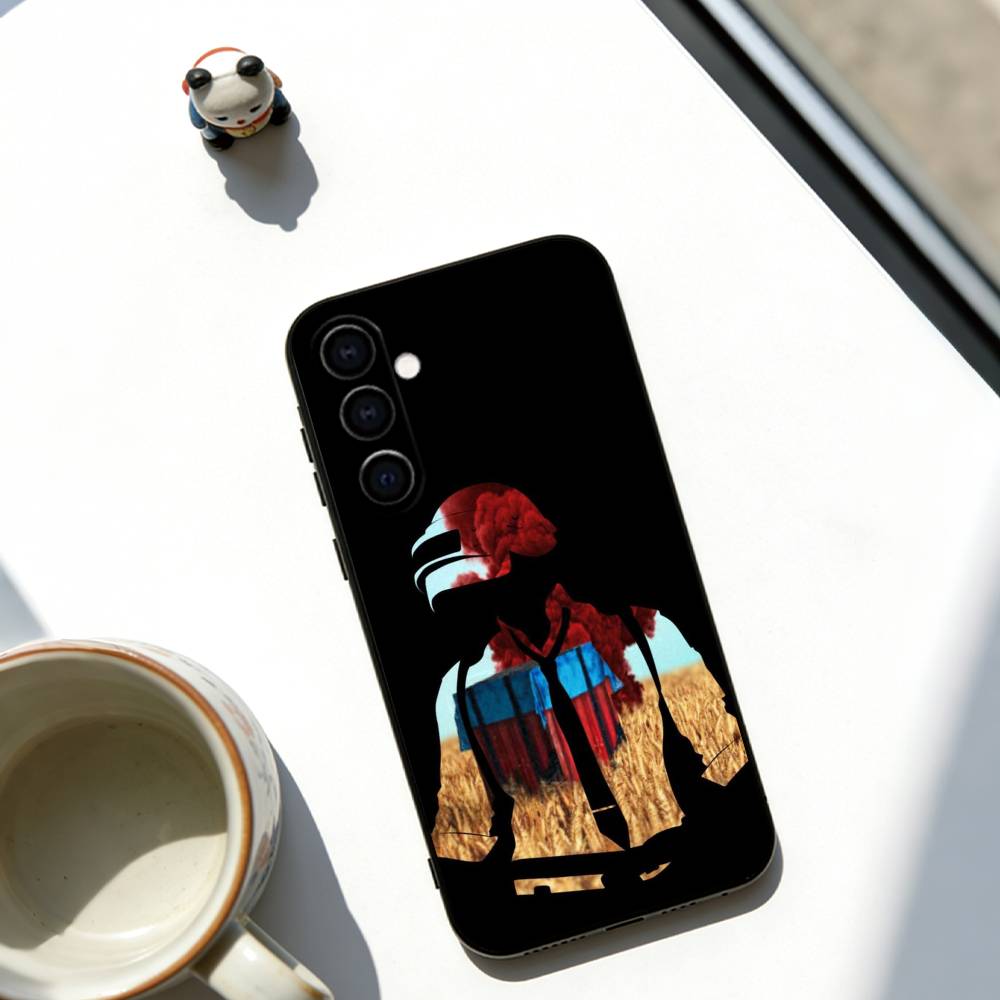 

PUBG Phone Case Black Silicone Soft For Samsung Galaxy A73,A72,A71,A70,A53,A52,A51 Samsung a21
