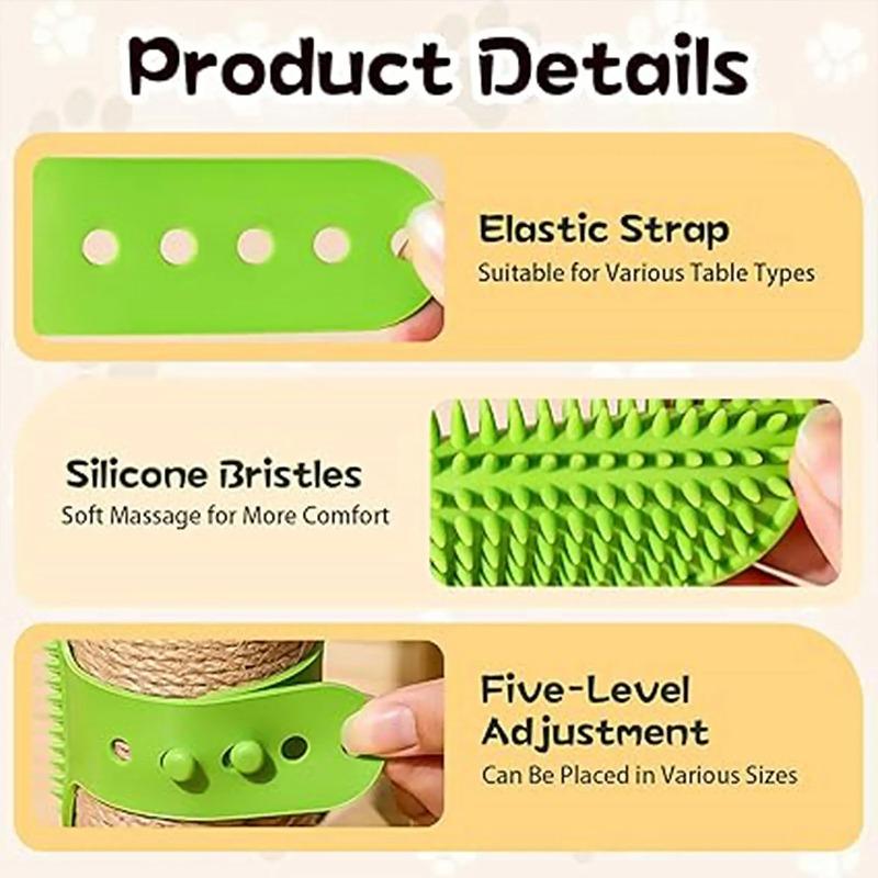 Dog Bath Massage Brush, Dog Grooming Brush,Rubber Grooming Brush with Adjustable Handle for Dogs and Cats, Long & Short Hair