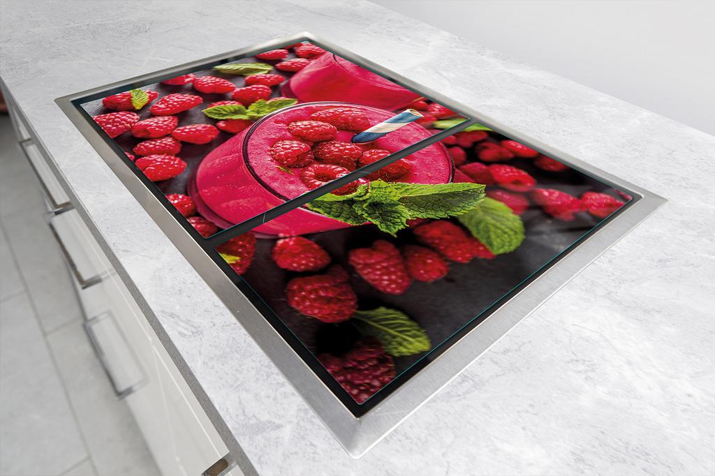 SZKLANA PŁYTA OCHRONNA NA KUCHENKĘ 75x52 MALINY
