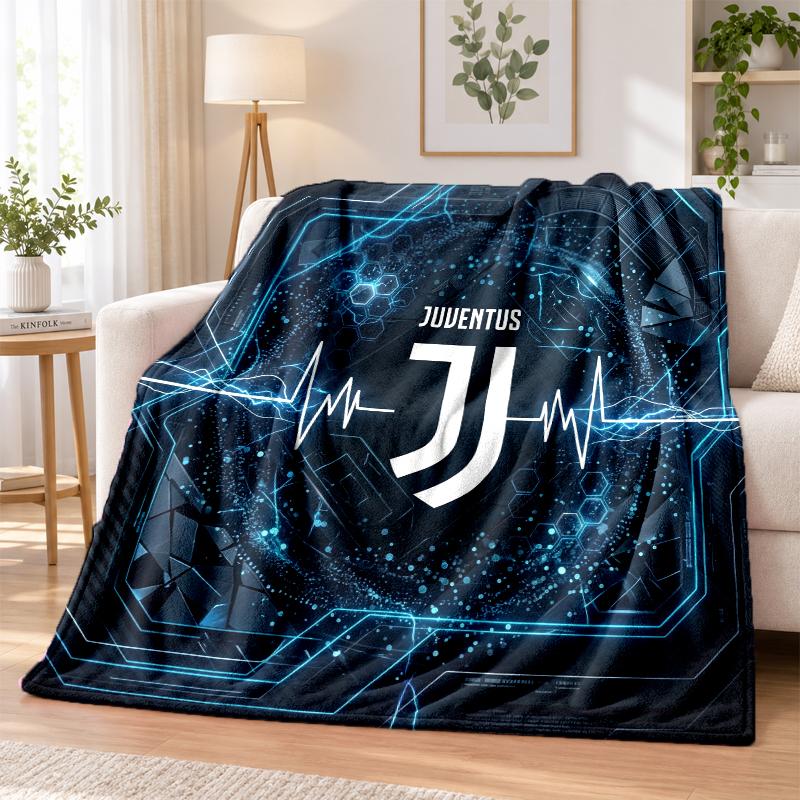 Juventus FC Printed Flannel Blanket Warm Comfort Bed Throw For Indoor Home Decoration