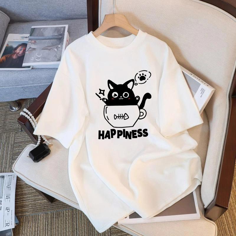 Summer Kids Adult Fashion Print Short Sleeve T-Shirt Outdoor Casual O-Neck Oversized Women's Tees Top Girl Clothing