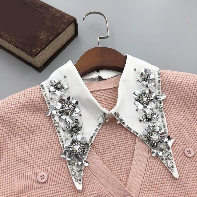 Kamínkový límec Dívčí šperkový oděvní doplněk Dámský límec Starověké umění Flitry Klopa Šálový límec Klopa