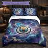 Set Lenzuola Manchester City Modello 3 Pezzi Morbida Copripiumino in Microfibra con Federe per Camera da Letto