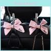 Innovative Car Seat Hook With Stylish Butterfly Bow Design Abs+cloth Material Black Love Butterfly Bow Black Hook