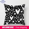 Nordic Black And White Geometric Polyester Cushion Cover Home Living Room Sofa Decoration Square Pillow 45X45Cm