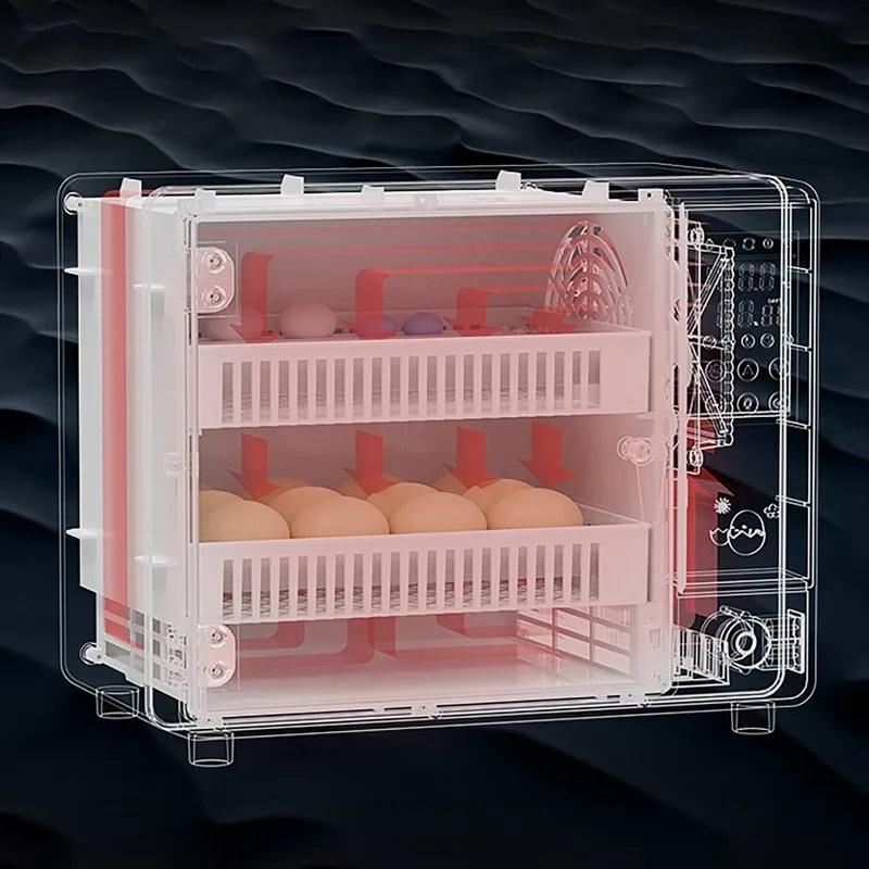 Incubatrice per uova completamente automatica, controllo della temperatura tipo touch, incubatrice da fattoria, adatta per polli, anatre, oche, pollame e incubatrici