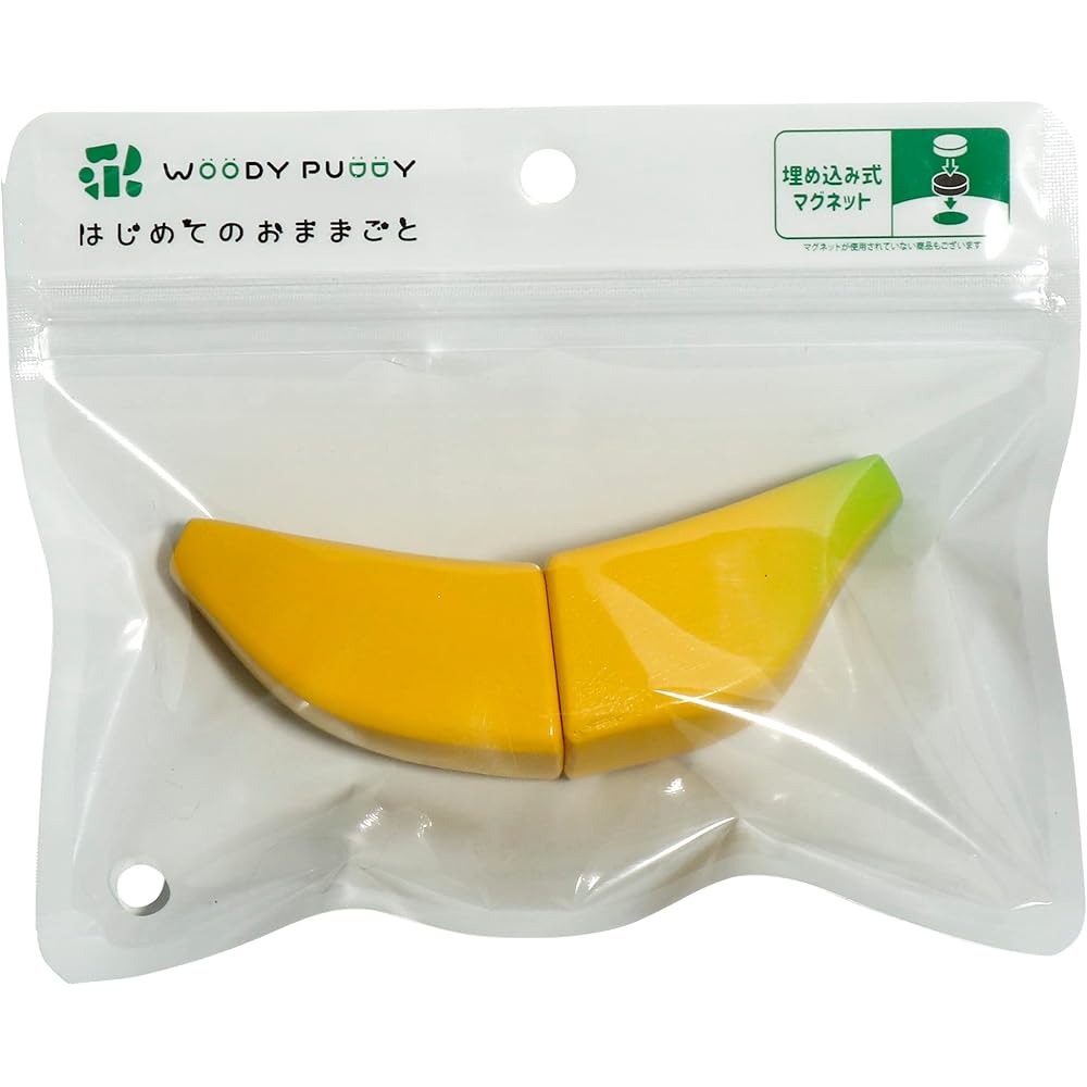 Woodypuddy First Play Banana Magnet Wooden Toy Educational Playset for Kids