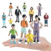 Realistic Family Member Figurines Set Including Grandpa Grandma Dad Mom And Kids For Collecting And Display