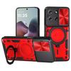 Für Moto Edge 70 Hülle Stoßfeste Armor Slide Kamera Schutz Rückabdeckung für Motorola Edge70 X70 Air Magnetischer Ring Halter Abdeckung