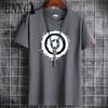 HNXC Cotton Short Sleeve T-shirt Men's Fashion Loose Half Sleeve Shirt Printed Compassionate Shirt