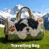 3D Puppy Series Quilted Pleated Cotton Travel Bag Fashion Printed Women's Yoga Bag Handbag