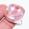 Natural Pink Kunzite Gemstone 925 Sterling Silver Jewelry Ring Size 9 AR-18167