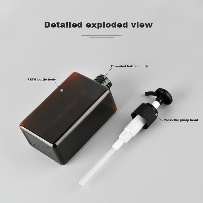 280/450ML Refillable Square Pump Dispensers Empty Bottle Essential Oils Lotion Shampoo Dispenser Hand Sanitizer Bottles