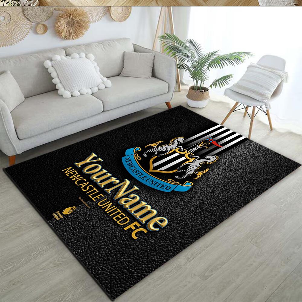 Newcastle 10 Customizable Name Carpet Design for Game Room Entryway Dormitory Living Rooms Anti-slip Rug Decorate Offices