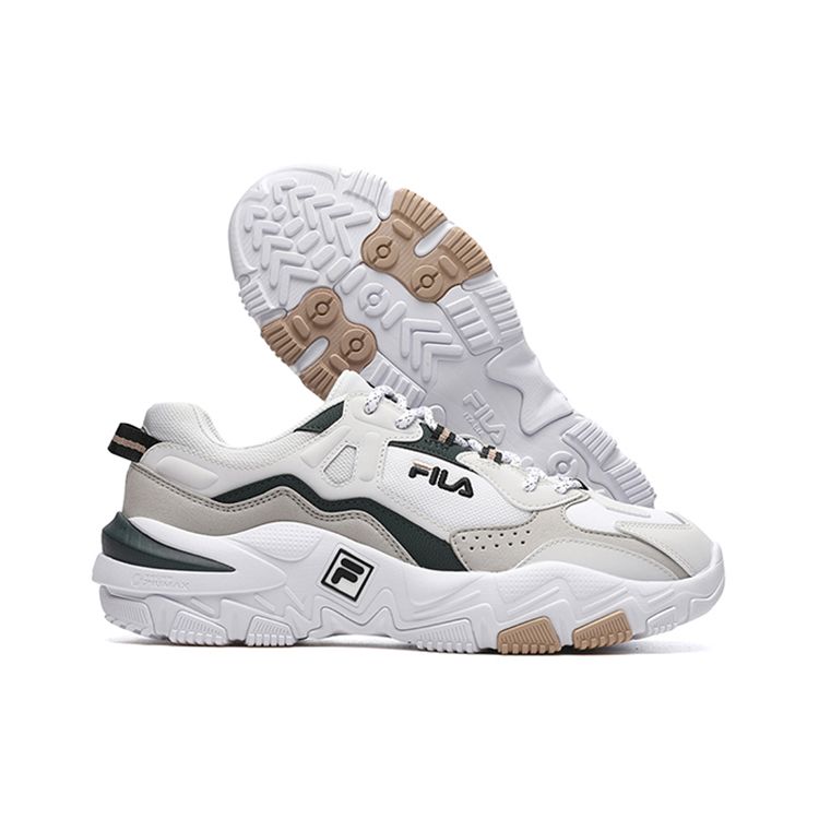 FILA Predator 2 Fabric Synthetic Leather Trendy Sports Low-Top Lifestyle Shoes Men sneakers Gray White F12M216132FNW