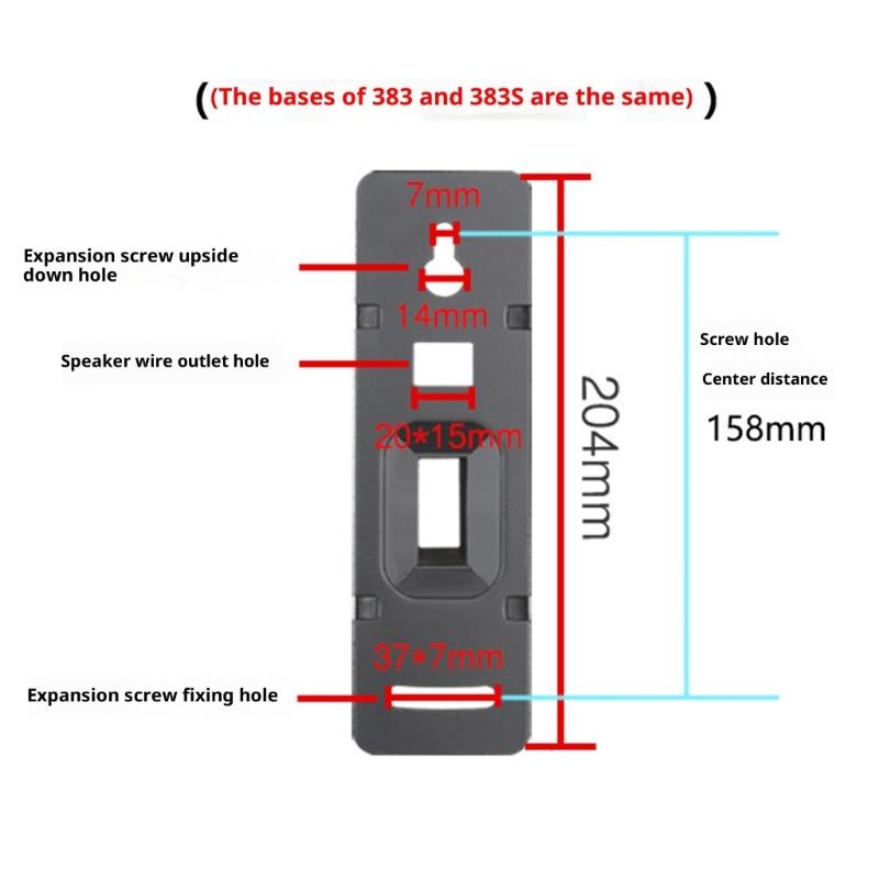 Supporto da Parete in Metallo per Altoparlanti per Sistemi Surround Regolabile Profondità 5-12 Pollici Rotazione 180° Inclinazione 15° con Pad Antivibrazione