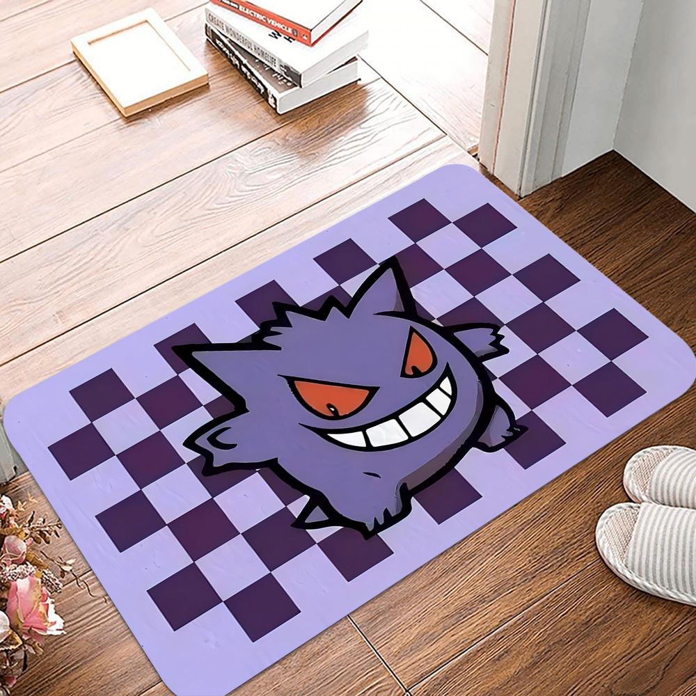 

Коврик для двери с принтом Pokemon Пикачу Генгар, противоскользящий ковер для гостиной, спальни, дивана, ковер для пола для детей, декор 60cmx90cm