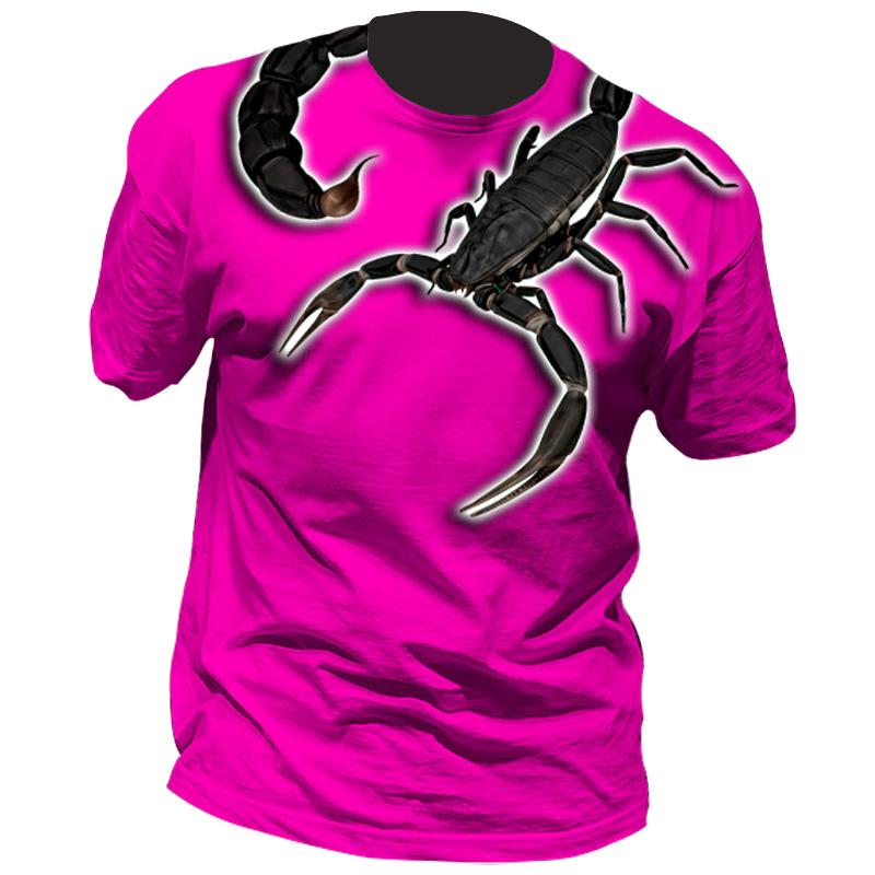 Summer Men's T-Shirts 3DTee Animal Harajuku Top Scorpion Graphic Print Casual Oversized Clothes 2022 O-Neck Short Sleeve T Shirt