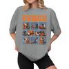 Women's Casual Printed T-Shirt Round Neck Pullover Short Sleeve Top
