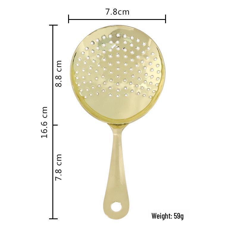 European Double-Layer Stainless Steel Cocktail Strainer Spoon
