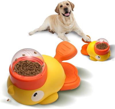 Pet Educational Toy Feeder PETTENA Yellow Duck Feeder Pet Educational Toy Feeder Feeder Food Food Pet Play by Yourself Fun Time Killer House Sitting