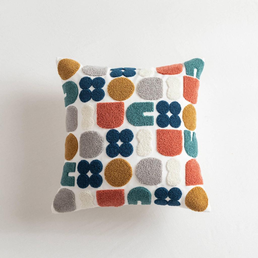 Stylish Embroidered Throw Pillow for Sofa & Car