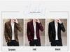 Men's Gold Velvet Slim Fit Korean Style Blazer - Casual, Stylish Suit Jacket